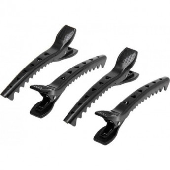 Зажим для волос "Крокодил" черный, 12.5 см (4 шт) DEWAL JB0024 Зажим для волос "Крокодил" черный, 12.5 см (4 шт) DEWAL JB0024